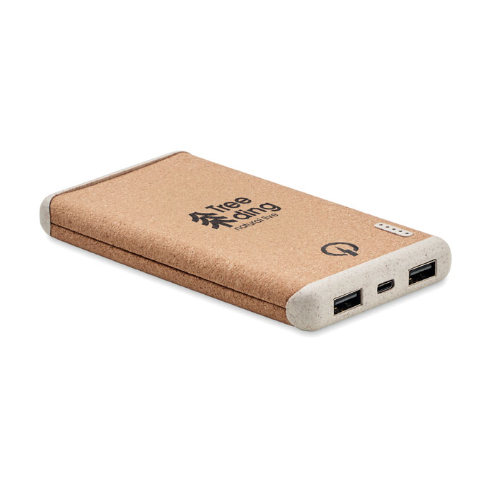 Powerbank cork and wheat straw